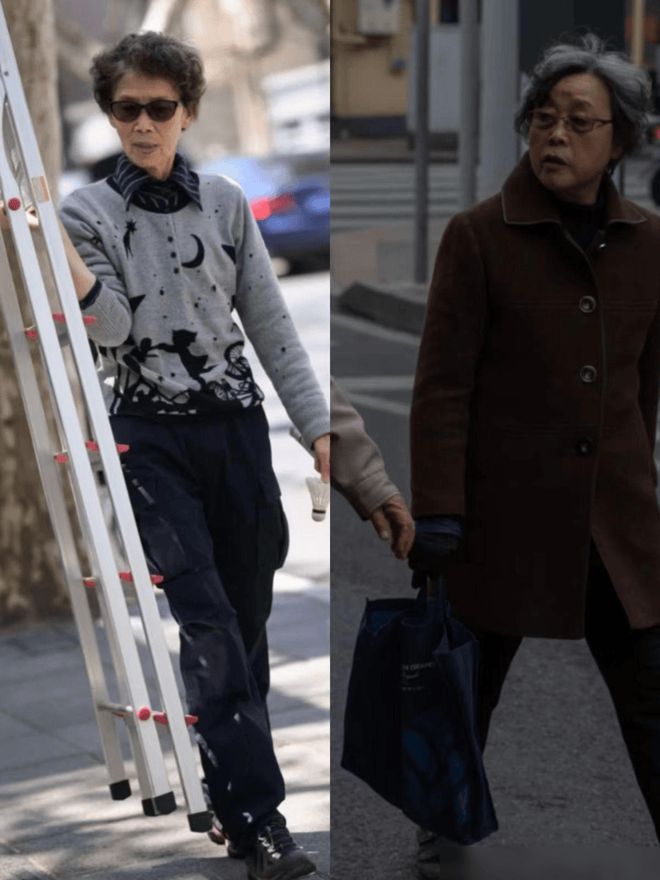 ：男不穿皮鞋女不穿高跟到老都不油腻bsport体育上海老年人真会打扮(图9)
